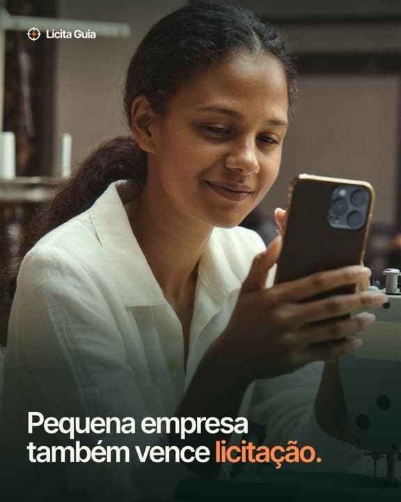 Post: Pequena empresa também vence licitação.